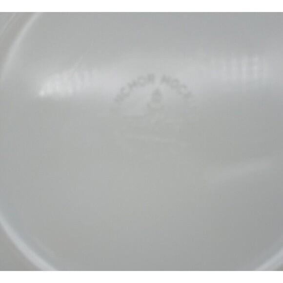 Set of 2 Anchor Hocking Fire King  Dinner Plates Swirl Gold Rim Wear Milk Glass - Picture 5 of 6